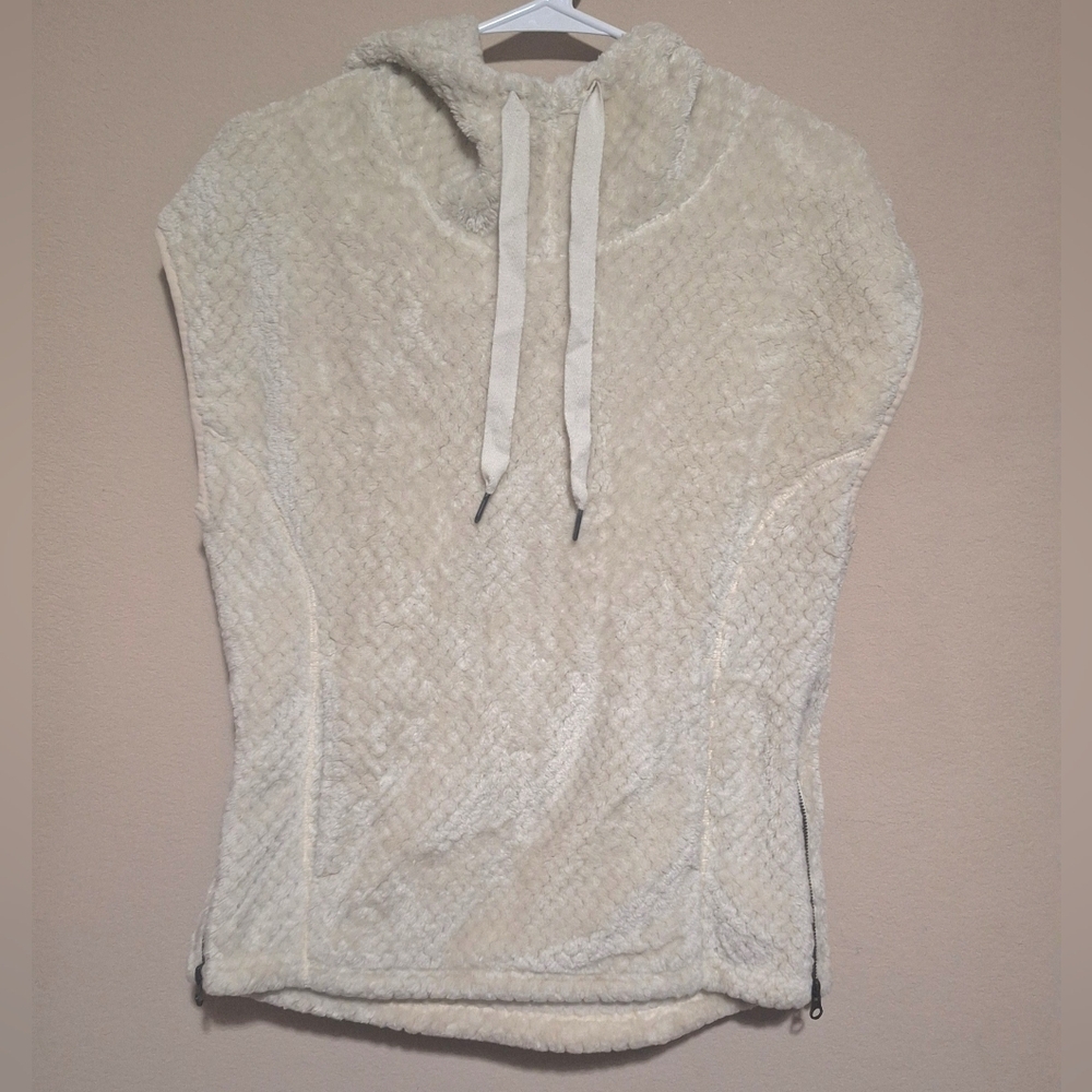 Columbia Women's Cream Sleeveless Vest Pockets Warm Hooded